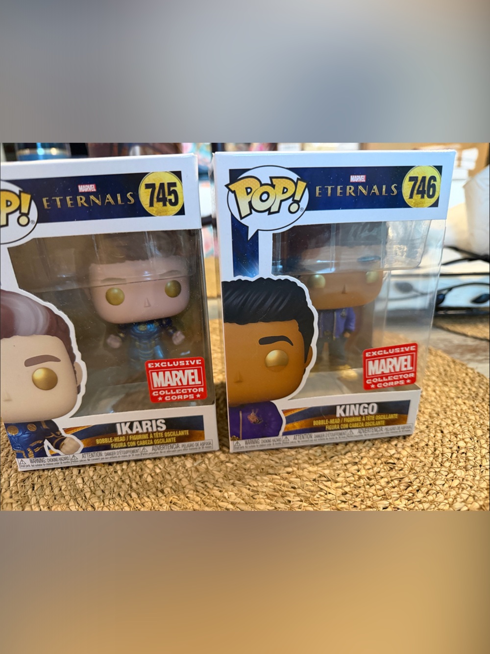 Funko Pop! Marvel Eternals Ikaris & Kingo - Blue, Gold, Purple Figures (Set)